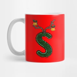 Letter S - Christmas Letter Mug